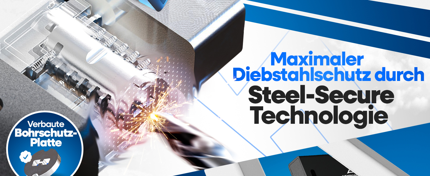 Складаний велосипедний замок FoldOne Original з технологією SteelSecure, 3 ключі, міцний, з кріпленням, 120 см