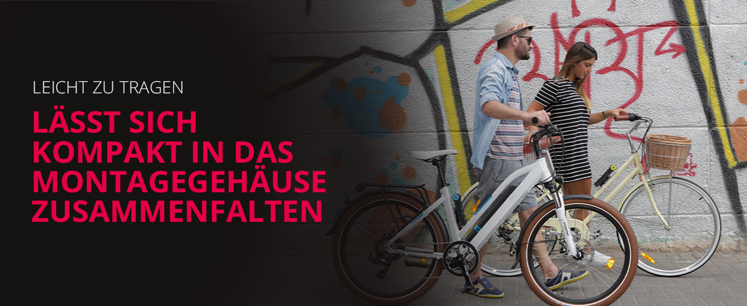 FoldyLock Compact: Патентний захист, надійний замок для велосипеда з ключем та кріпленням. 85 см, Coal. Захист для електровелосипеда, скутера та ролера