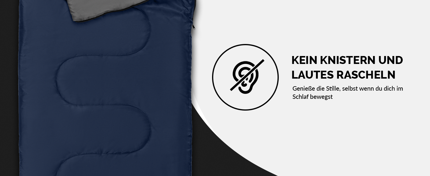 Спальний мішок туристичний з капюшоном до -3°C з подушкою - Outdoor зимовий та літній спальний мішок 3-4 сезони (75 x 220 см) - Гірський спальний мішок для жінок та чоловіків (теплий) Синій 150GSM, без капюшону