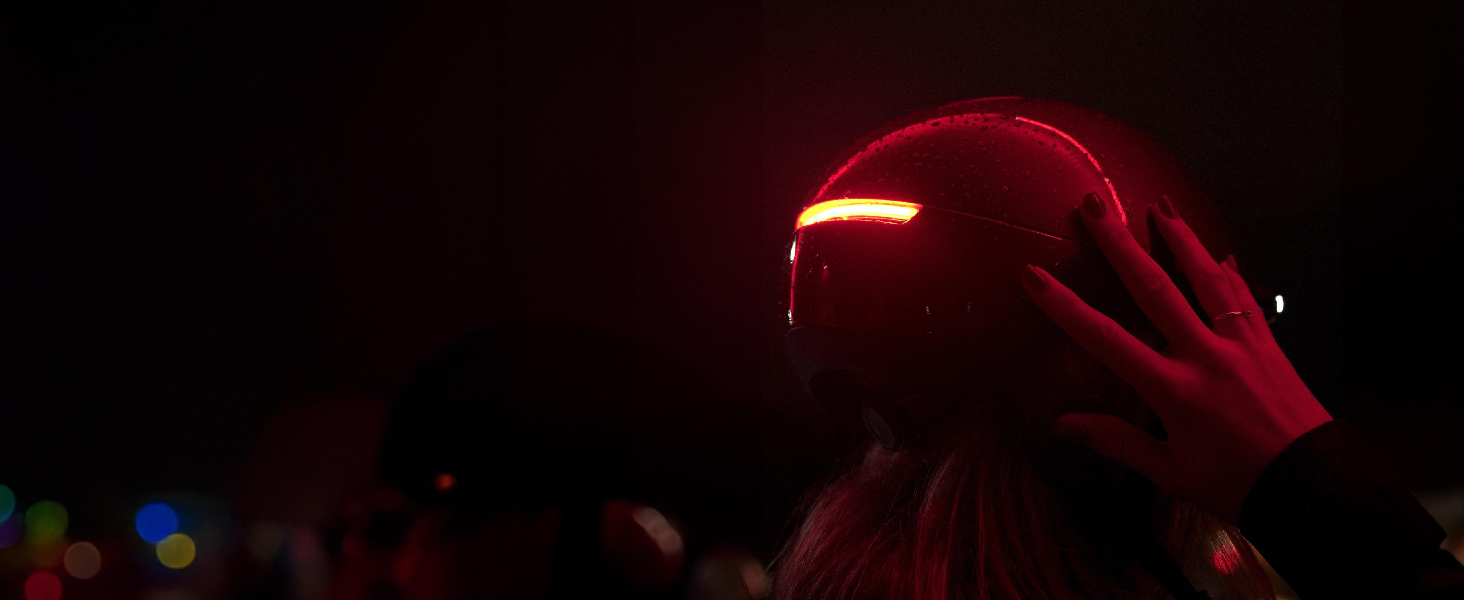 Life Helm від Overade: шолом для велосипеда та скутера з LED-підсвічуванням та пультом дистанційного керування, універсальний розмір, колір Slate Black