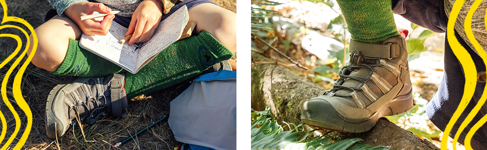 KEEN Hikeport 2 Mid WP - водонепроникні трекінгові черевики для дітей та дорослих (35 EU, Magnet Greener Pastures)