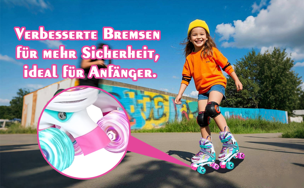 Дитячі ролики для дівчаток, регульовані, розмір 28-31 EU (S), для дому та вулиці