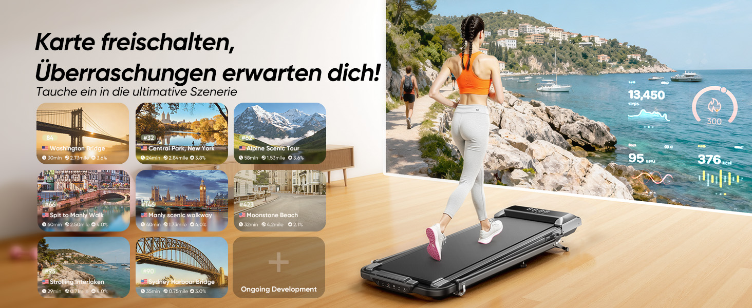 Біговий тренажер для дому з нахилом 5 в 1, 12% нахил, 2.5HP, складаний, з LED-дисплеєм, до 136 кг, сірий, без встановлення