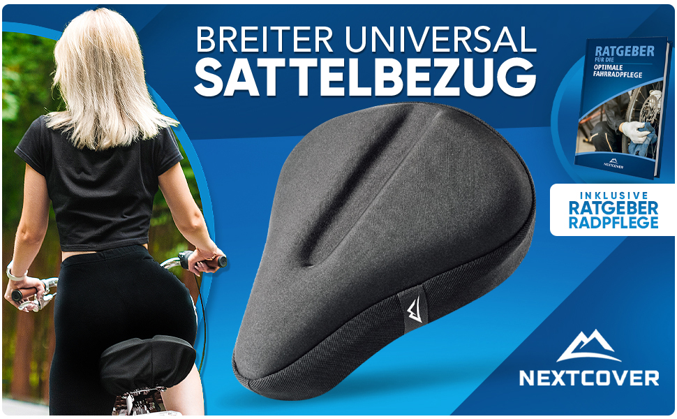 Накидка на сидіння велосипеда Nextcover CoverOne Universal Gel з дощем [Memory Foam] - зручний велосипедний чохол з багатошаровою підкладкою (широкий)