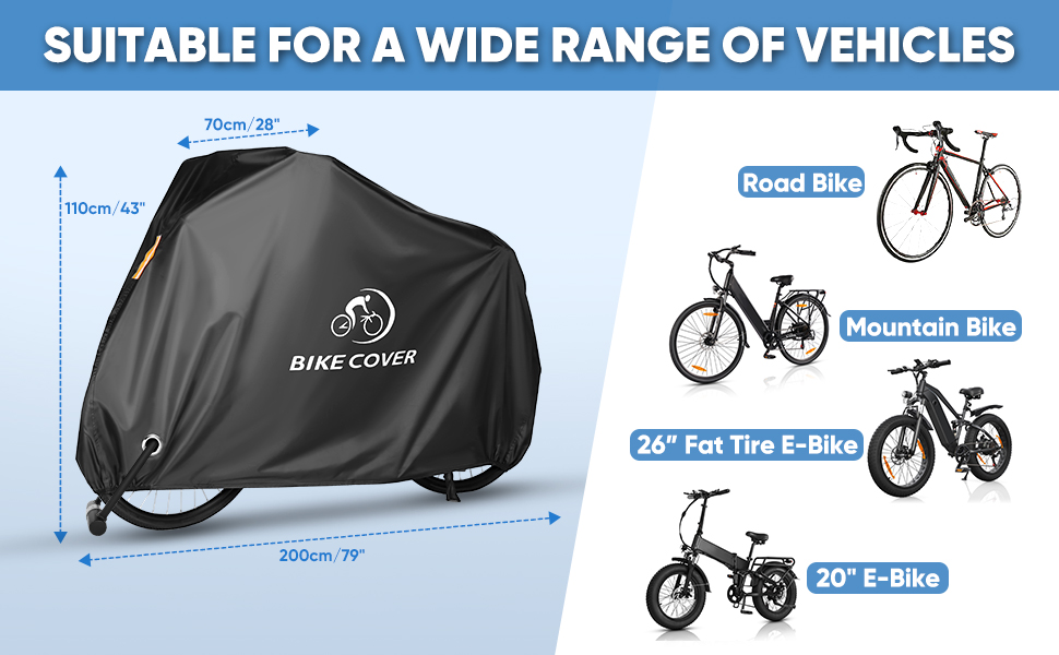 Чохол для велосипеда VARUN, водонепроникний, з анти-крадіжним отвором, чорний, розмір M