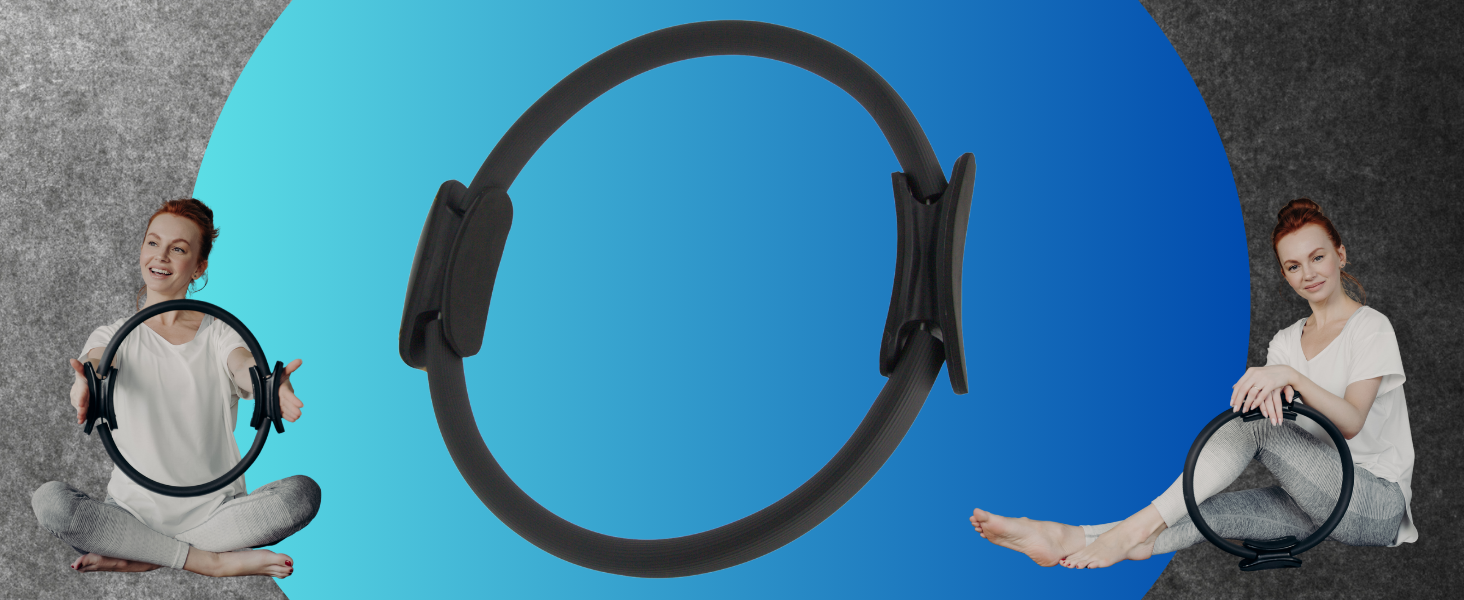 Лебідка Pilates Ring PRO Преміальна якість з м'якою підкладкою, протиковзкою ручкою Кільце опору для тренувань всього тіла, йоги та фізіотерапії Тренажери для домашніх тренувань і студійних тренувань рожеві