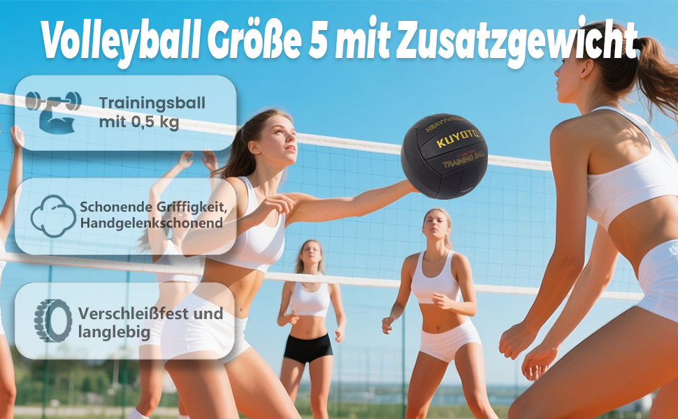 Волейбольний м'яч KUYOTQ, розмір 5, для тренувань, 18-панельний, супер м'який, стабільної форми, для залу та вулиці (розслаблений)