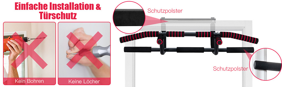 Кімнатний турнік COSTWAY для дверного прорізу без свердління, турнік для підтягувань з гімнастичною стінкою та тросом, дип-бар до 150 кг, турнік для силових тренувань вдома, чорний