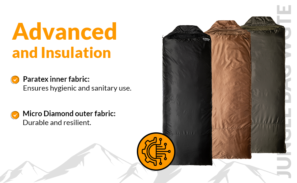Сумка-спальник Snugpak Jungle Bag WGTE з вбудованою москітною сіткою - легкий, гігієнічний спальний мішок та універсальний ковдра для кемпінгу та експедицій у тропічних умовах (чорний, ліва блискавка)