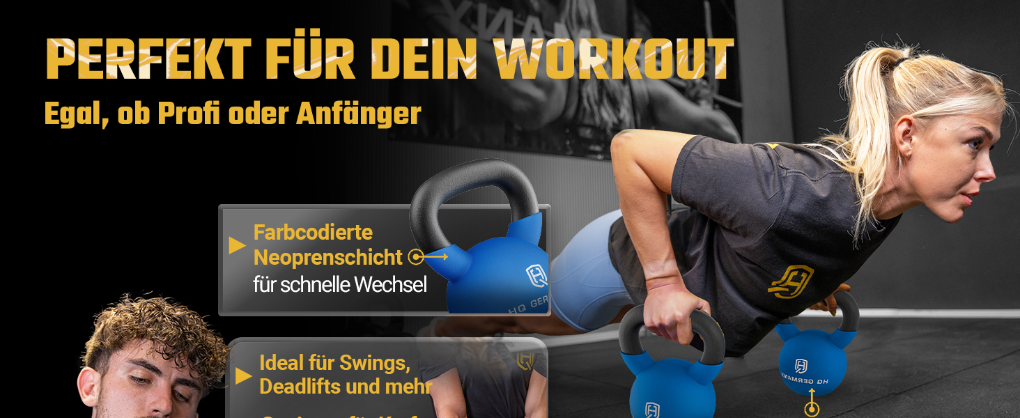 Гантель з неопрену HQ Germany® | Чавунна гантель | 2-32 кг | Стартові набори | Допуск ваги ±2,0%