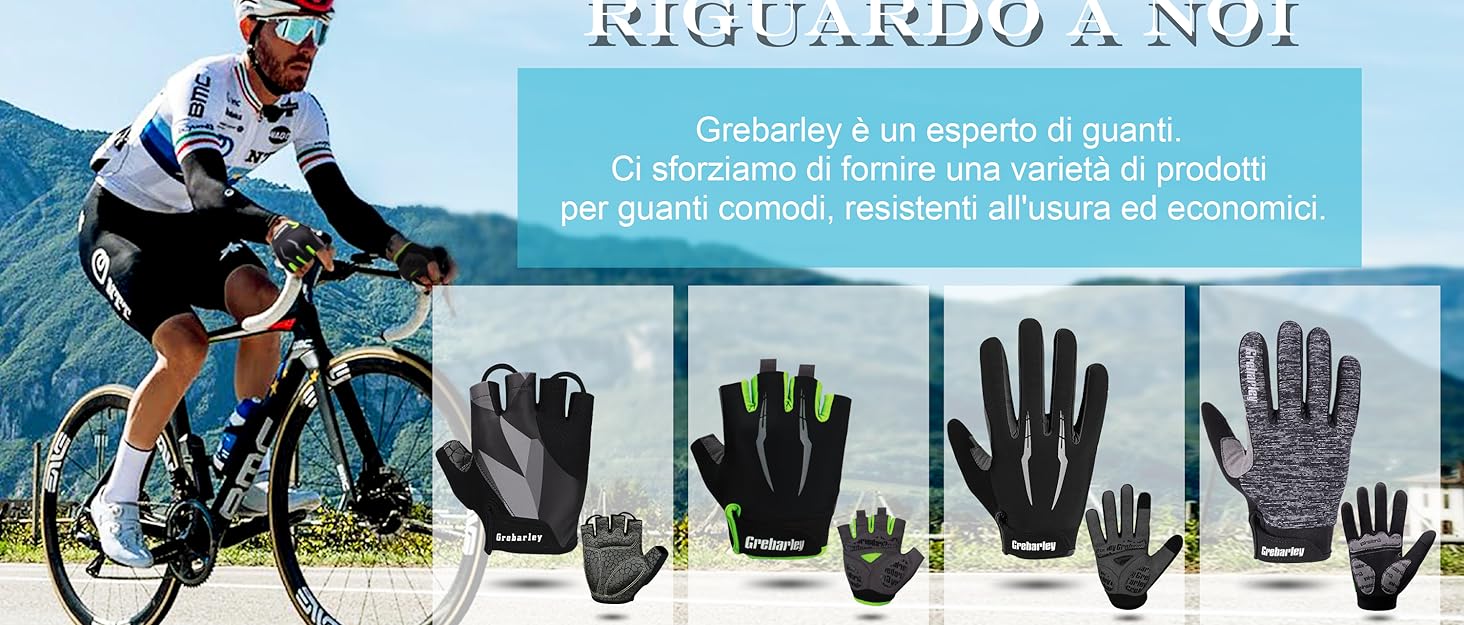 Велосипедні рукавички Grebarley для гірського велосипеда, чорні, унісекс, з антиковзким покриттям та амортизацією