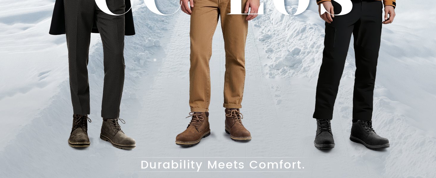 Чоловічі зимові черевики CC-Los: теплі, з підкладкою, антиковзаючі, розмір 40-48 EU (43 EU, сірий 46)