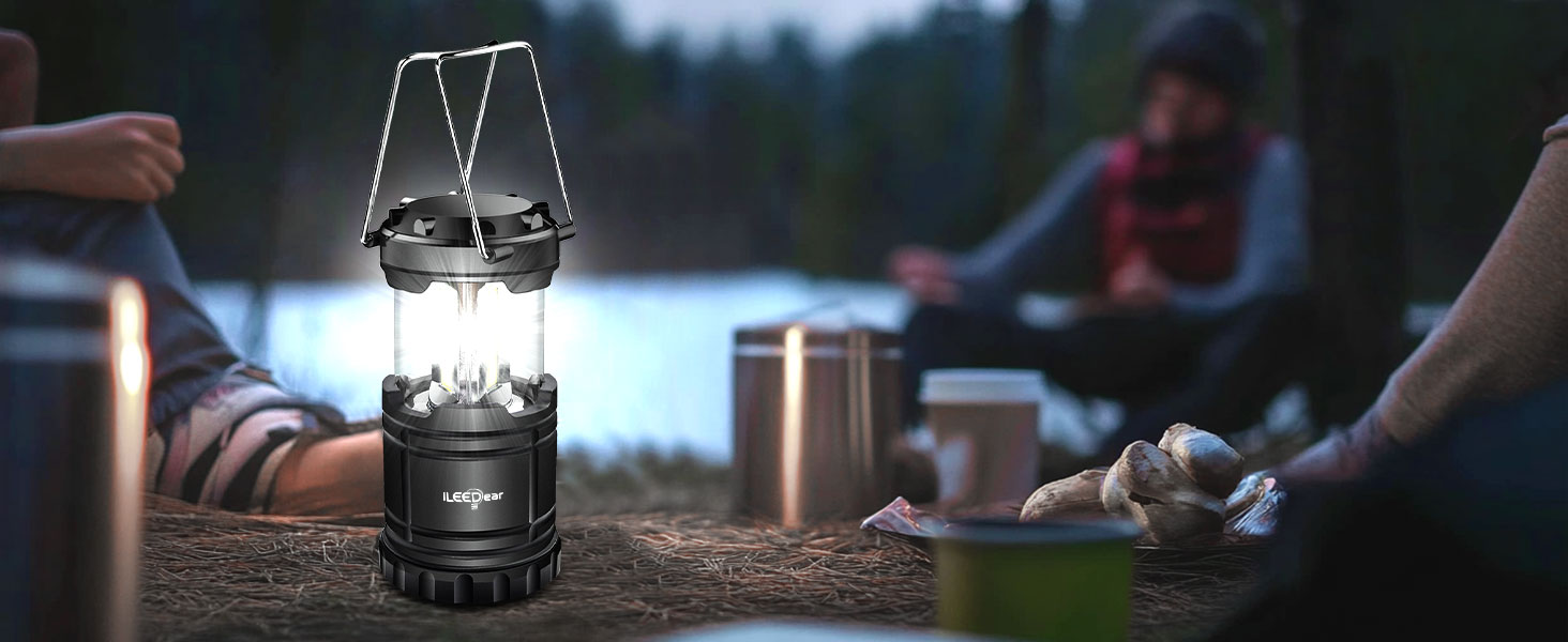 LED кемпінговий ліхтар на батарейках, портативна ультраяскрава лампа, складаний ліхтар для кемпінгу, набір для виживання, для походів, надзвичайні ситуації, 2 шт.