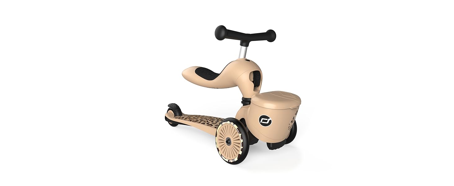 Біговел Scoot & Ride Highwaykick 1 Lifestyle Leopard з сидінням та контейнером для малюків