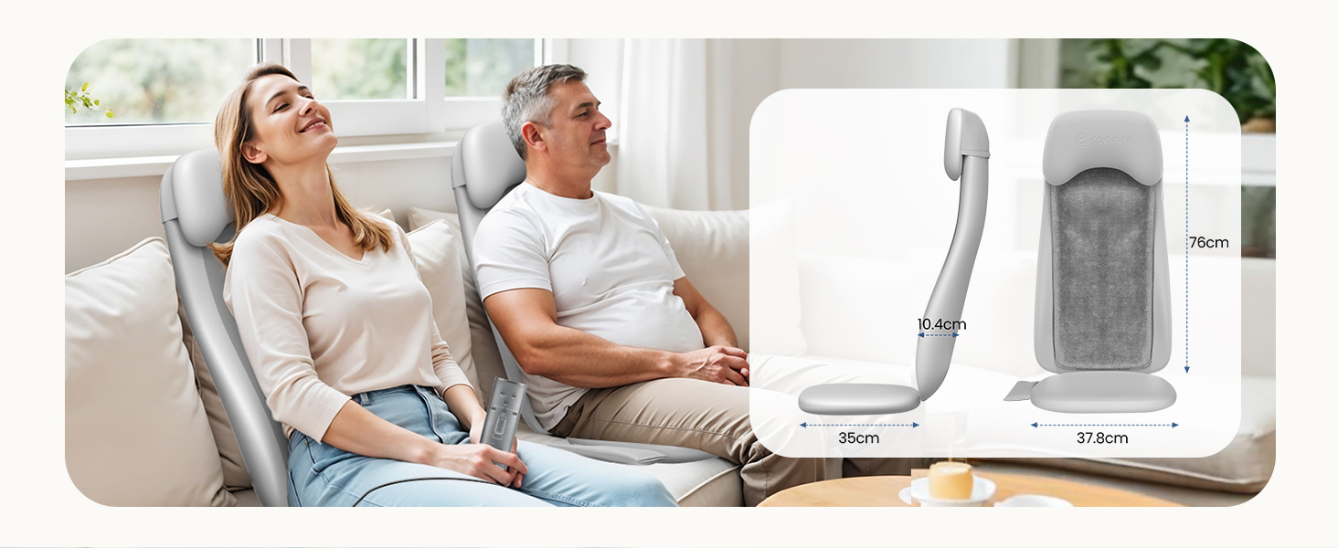 Крісло-масажер Comfier Shiatsu з підігрівом та функцією глибокого масажу, 2D/3D, для дому та офісу