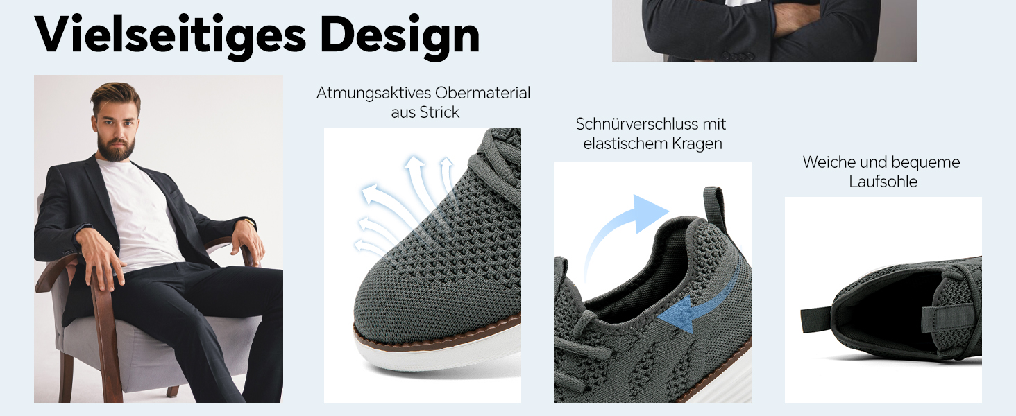 Чоловічі кросівки для бігу та ходьби, спортивне взуття, повсякденне взуття, сірі (40 EU)