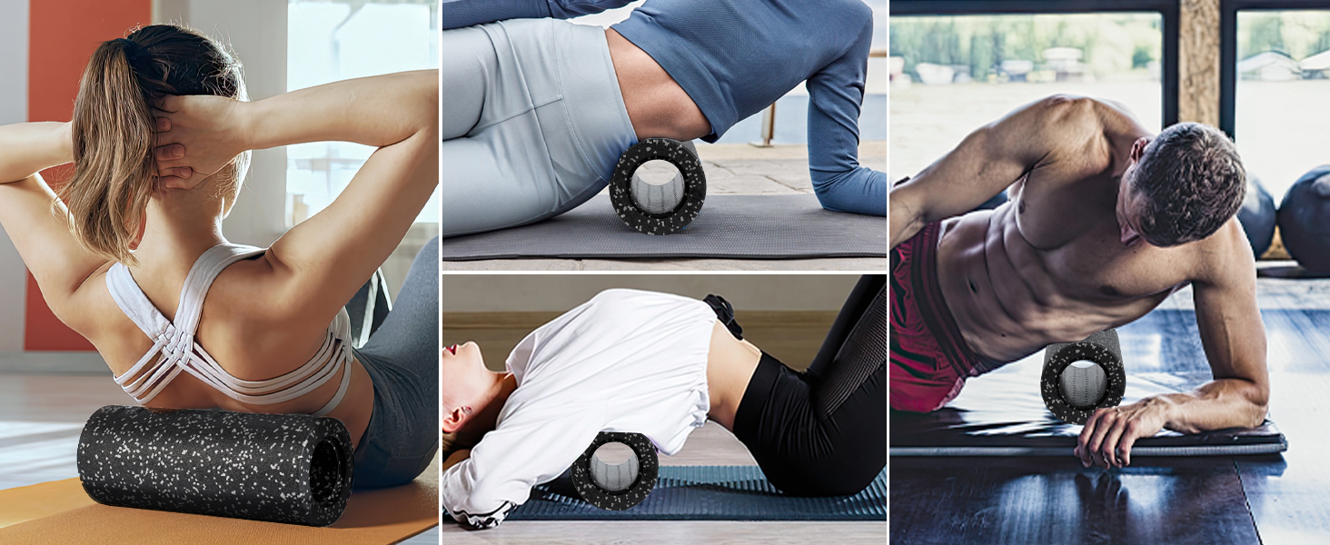 Ролик для фасції Blackroll: комплект для масажу та розслаблення м'язів (з м'ячиком)