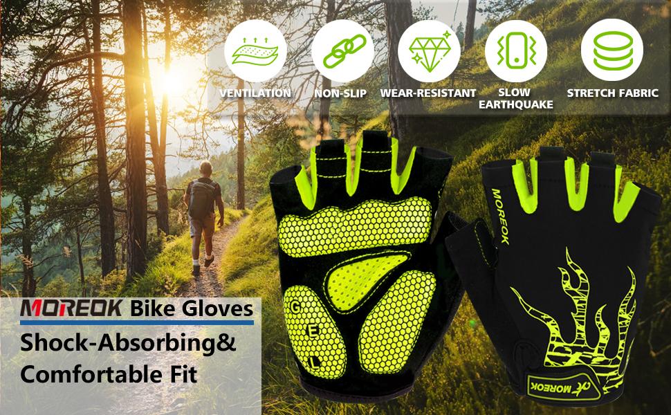 Велоперчатки Radhandschuhe (унісекс, жовті, XXL) з гелевими вставками SBR 5мм, дихаючі, для MTB, шосейних велосипедів