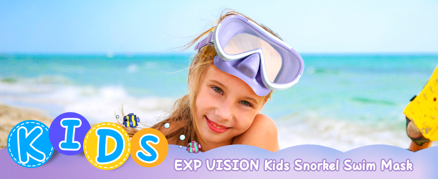 Дитячі окуляри для плавання Kinder Taucherbrille 180° Anti-Fog, маска для снорклінгу з носовою перегородкою, для підлітків 4-15 років, білі