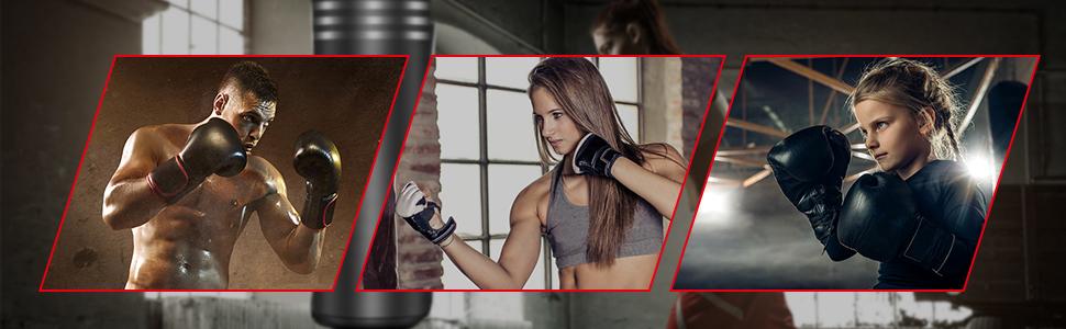 Стенд для боксерського мішка YOLEO, 175 см, чорний. Міцний боксерський тренажер для дорослих