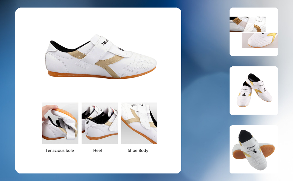 Вейкестс Таеквондо: спортивне взуття для таеквондо, кунг-фу, тай-чі. Дитяче та доросле. Біле, 220 см