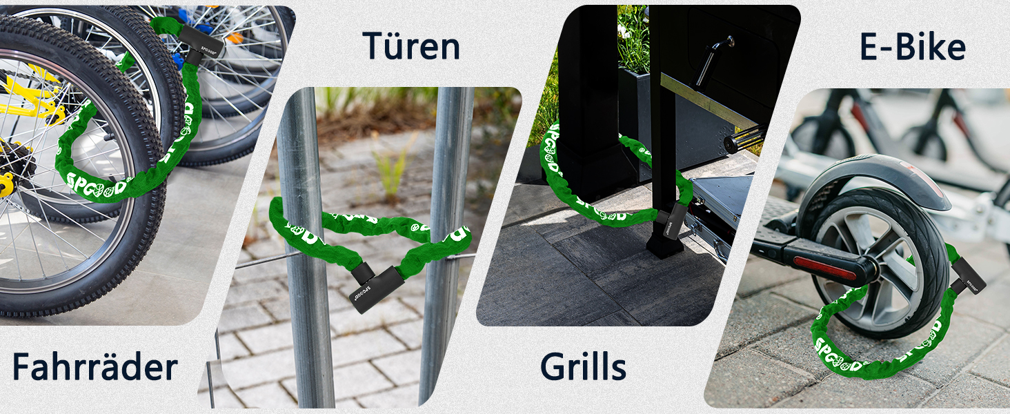 Надійне велозамкoк з 3 ключами, 90 см, проти крадіжок. Захист для велосипеда, електросамоката, електробіка, MTB, мотоцикла, вантажного велосипеда. Водостійкий, чорний (870 мм)