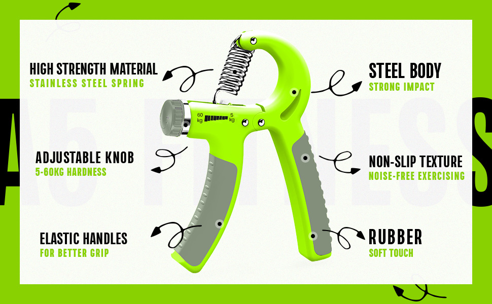 Тренування хватки рук - регульований навантаження 5-60кг, для зміцнення рук, зап'ястя та покращення хватки. Реабілітатор для рук, з електронною книгою. (Червоний & Чорний)
