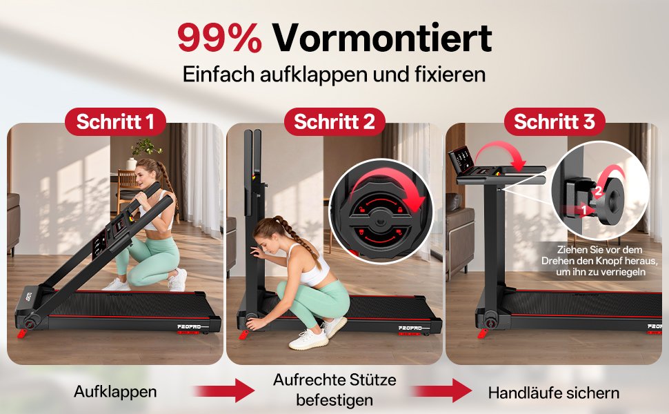 Біговий тренажер JOROTO з нахилом 10%, складаний, до 12 км/год, LED-дисплей, Bluetooth, 2.75 HP, для дому та офісу, до 130 кг