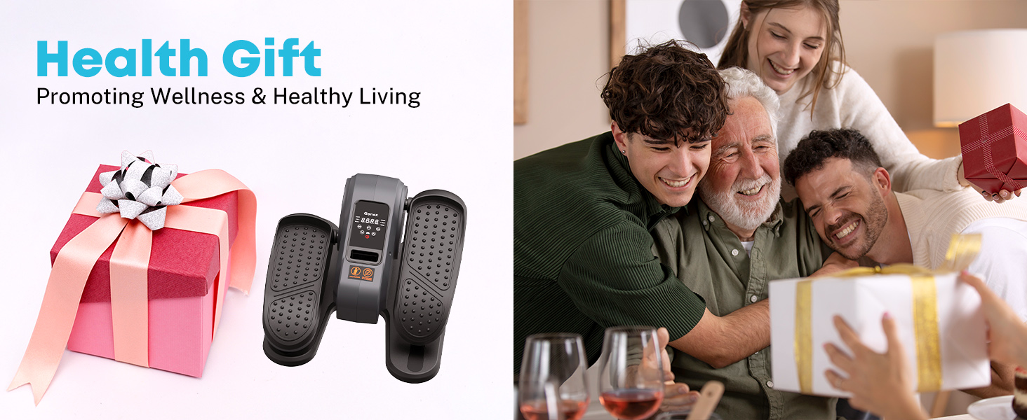 Еліптичний тренажер Gonex під стіл для літніх людей, електричний, з пульт дистанційного керування, 16 рівнів швидкості, ручний та автоматичний режими, сірий