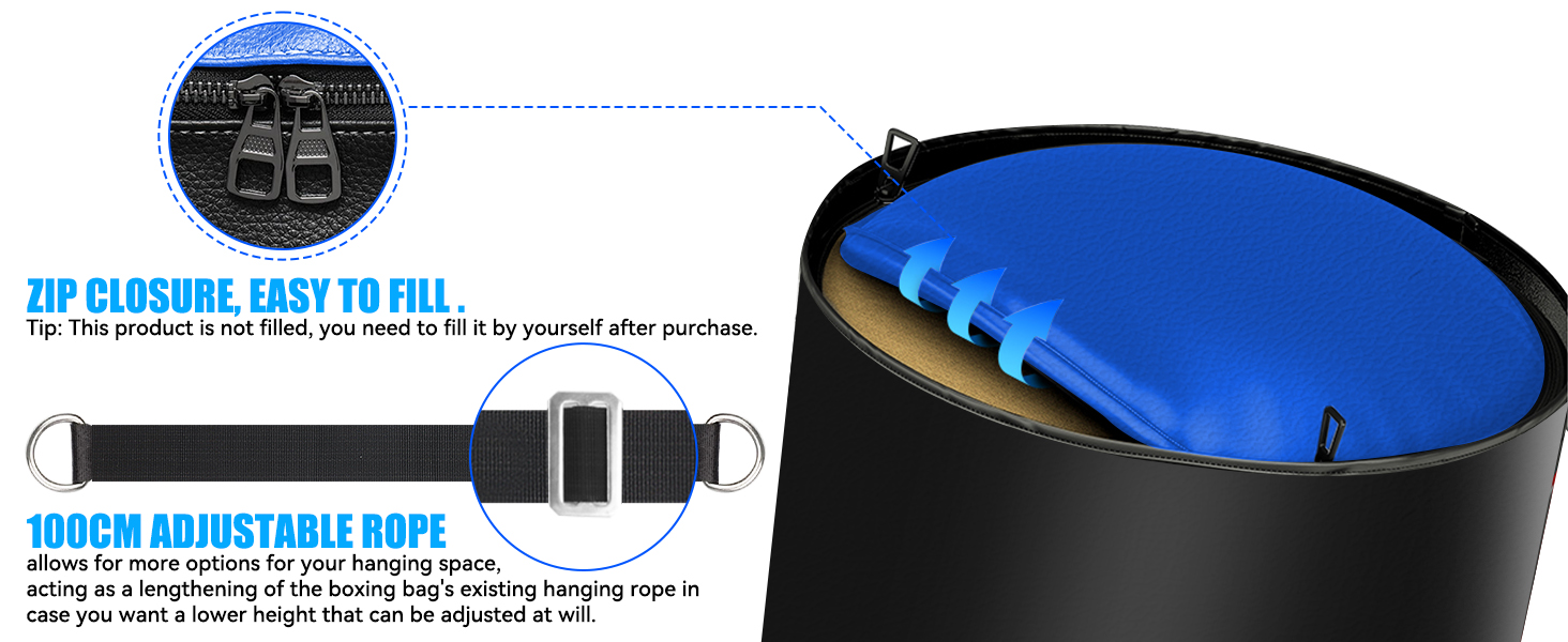 Боксерський мішок наповнений, підвісний комплект, 60 см, для дітей, мікрофібра, шкіра, важкий, для кікбоксингу, фітнесу, ММА, греплінгу, муай-тай