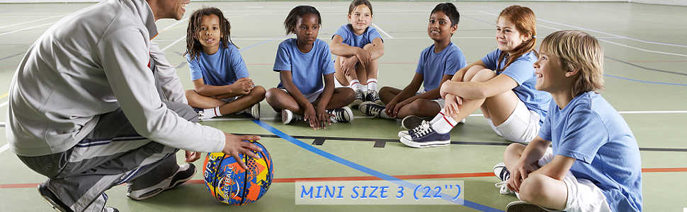 Баскетбольний м'яч Krfapt для дітей розміру 5 та 3 - м'який міні-м'яч з надійним покриттям, ідеальний для школи та тренувань (на вулиці/в приміщенні), 5 помаранчевий