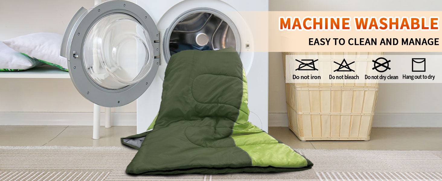Спальний мішок Outdoor для дорослих, машинного прання, зимовий, водонепроникний, 3-4 сезони, з компресійним мішком, для кемпінгу, походів, подорожей, 0°C-Комфорт, Чорний (Оливковий), 220x85CM-L