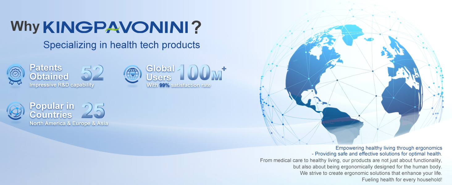 Масажер для тіла KingPavonini з висувним руків'ям та складним голівкою, масажна пістолета для спини з 3 регульованими кутами та 4 насадками, масажер - подарунок для чоловіків та жінок, чорний