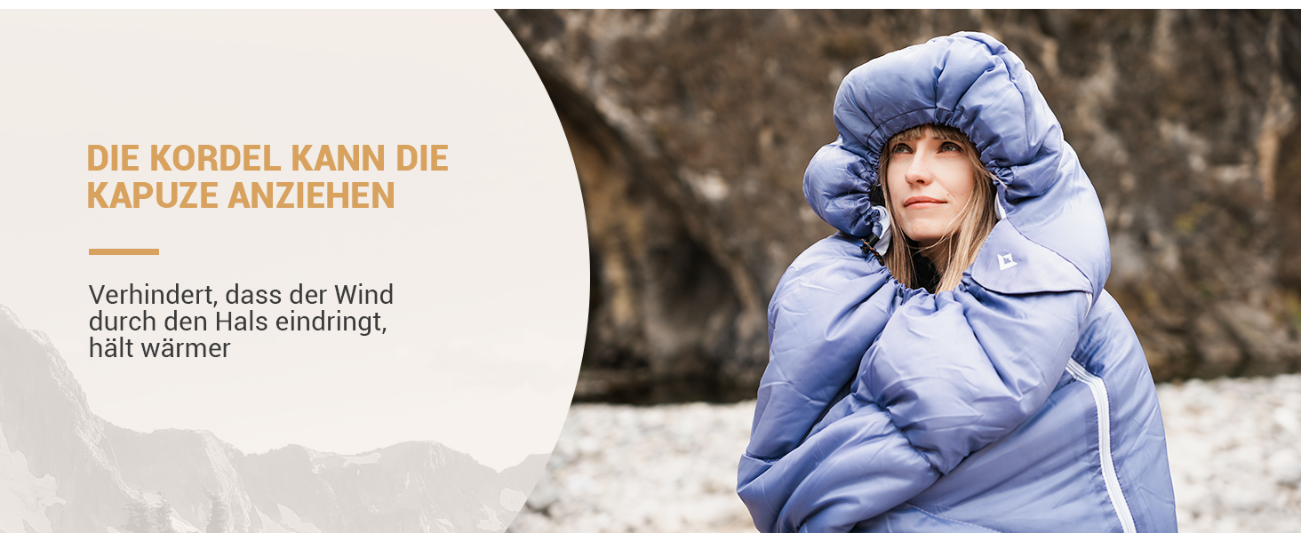 Сплячий мішок KingCamp Oasis для кемпінгу, 3-4 сезони, водовідштовхувальний, легкий, 220x75 см, для дітей та дорослих, можливість з'єднання, ідеальний для подорожей та активного відпочинку