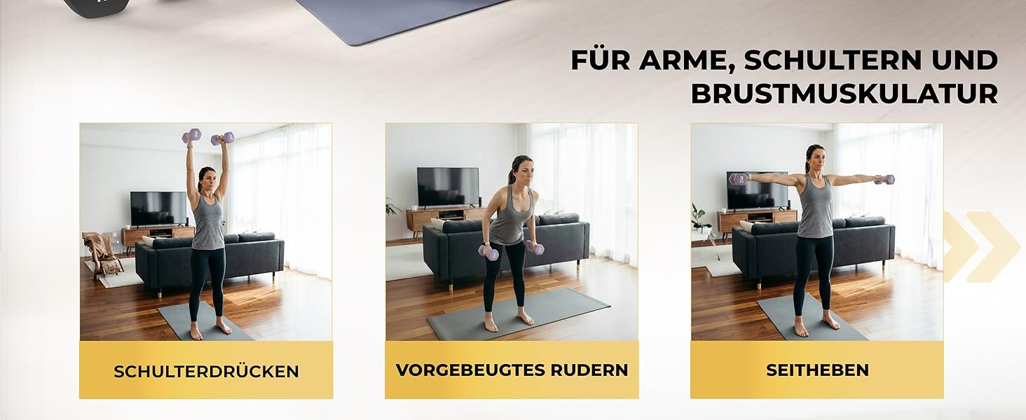 Набір гантелей HQ Germany® 2x5 кг, рожевий, для фітнесу та Pilates, Home Gym, без запаху
