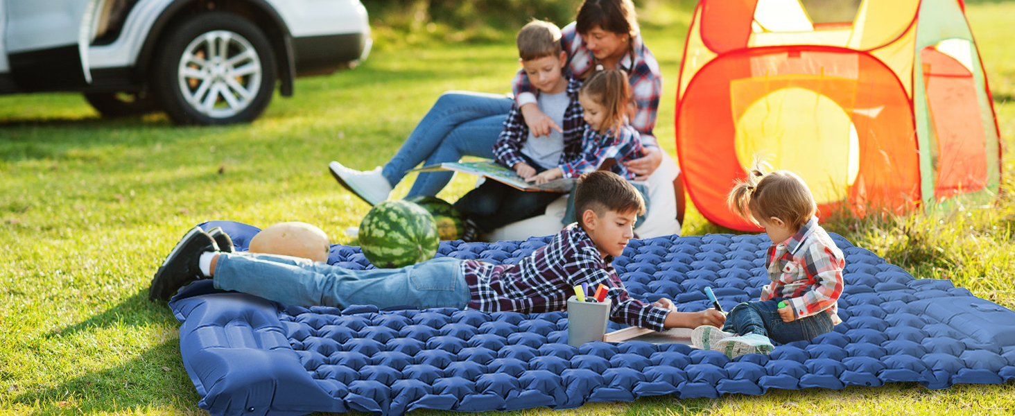 Килимок для кемпінгу Elegear Isomatte 2 особи, надувний, 120x200 см, для туризму та відпочинку на природі