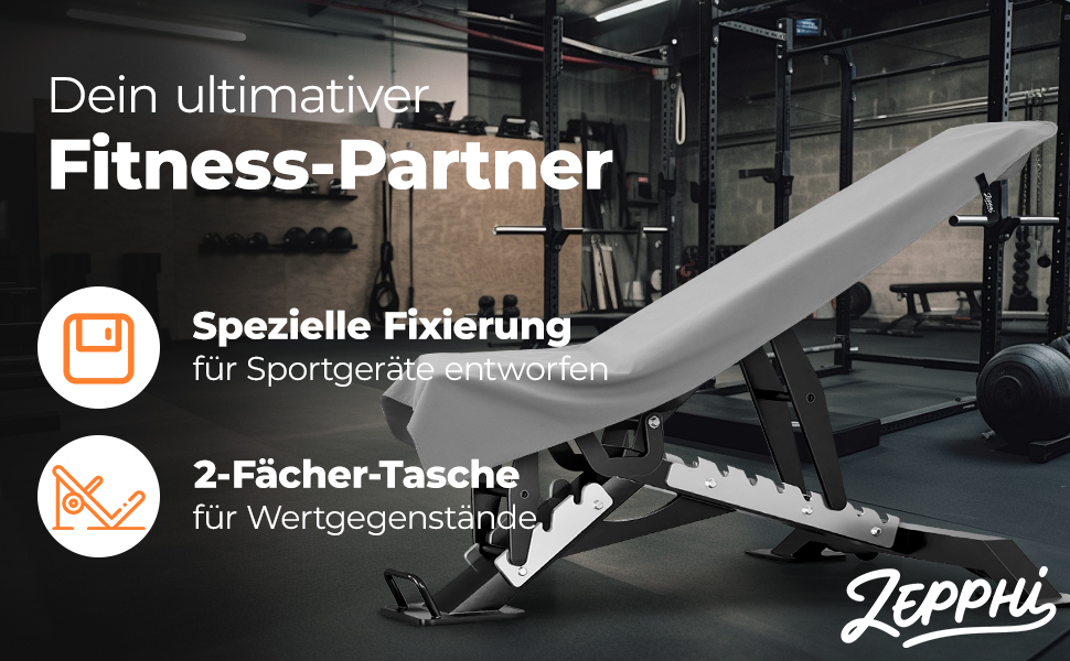 Рушник для фітнесу Zepphi: 120x50 см + 80x30 см | Мікрофібра, кишеня на блискавці | Швидковисихаючий, для спортзалу та тренувань