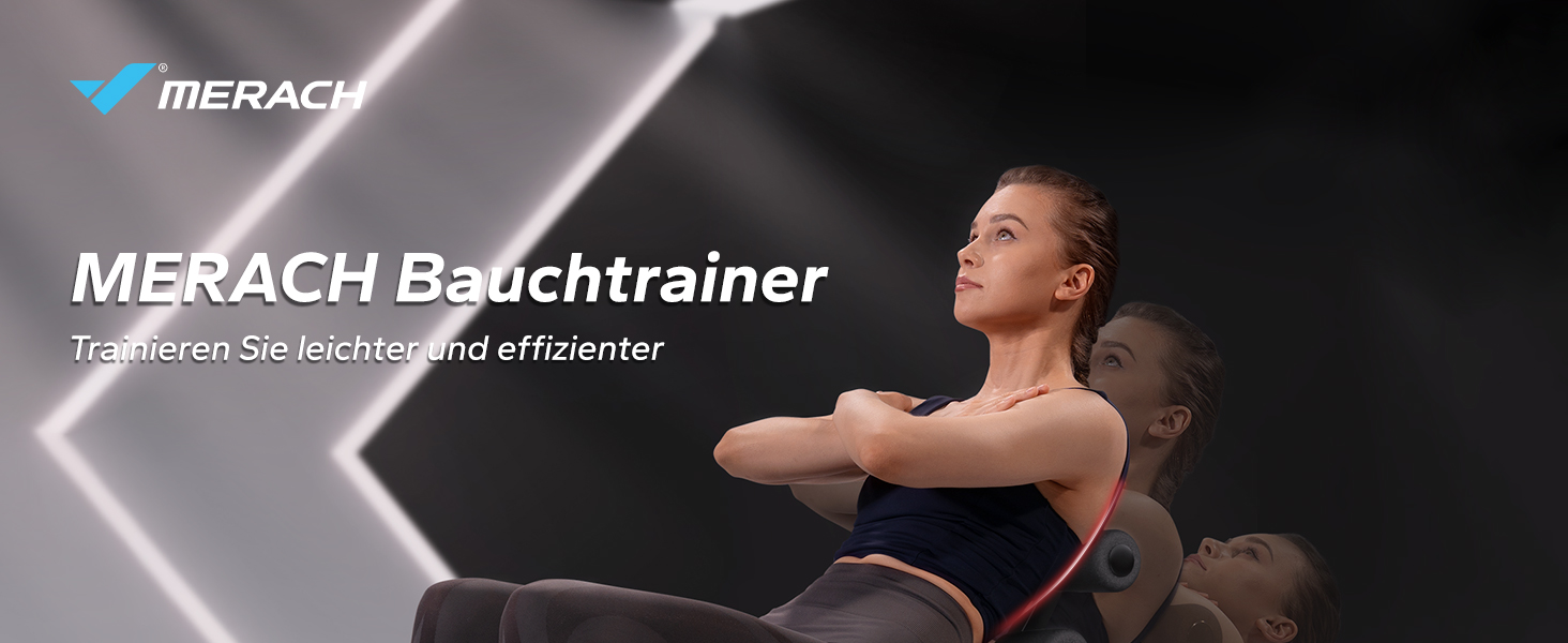 MERACH Регульована лава для пресу, тренажер для вправ на прес та ноги, до 136 кг, чорний