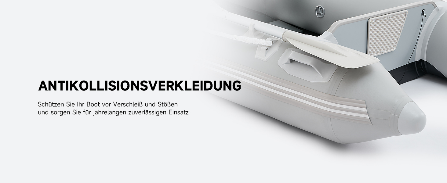 Надувне човен Dartmoor для 2 дорослих: сірий човен з алюмінієвим дном, веслами та насосом (230x130x33 см)