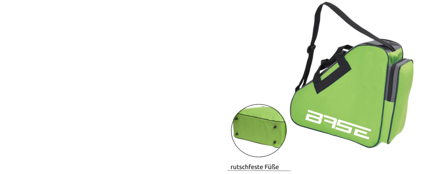 Сумка для ковзанів BASE Skatebag - зелена, з ручками та регульованим ременем
