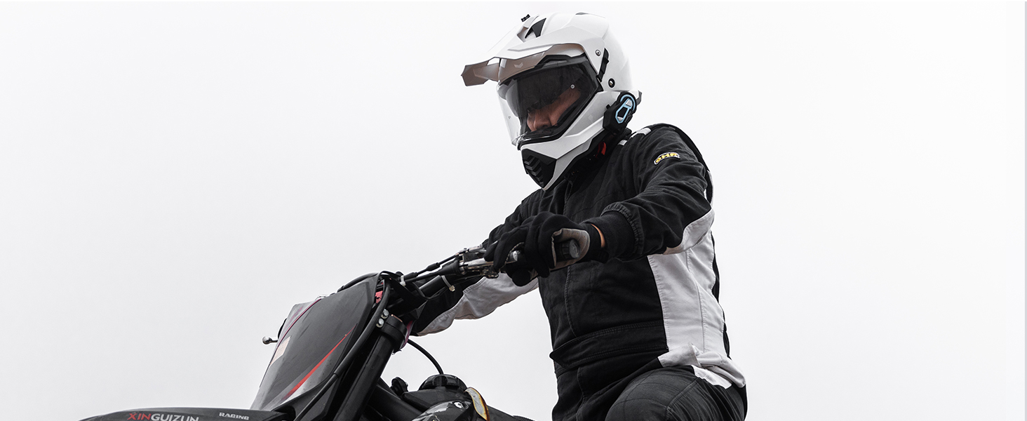 Мотошолом ILM Dual Sport Adventure з сонцезахисним козирком, сумісний з Pinlock, ECE, для мотокросу, квадроцикла, оффроуд WS902