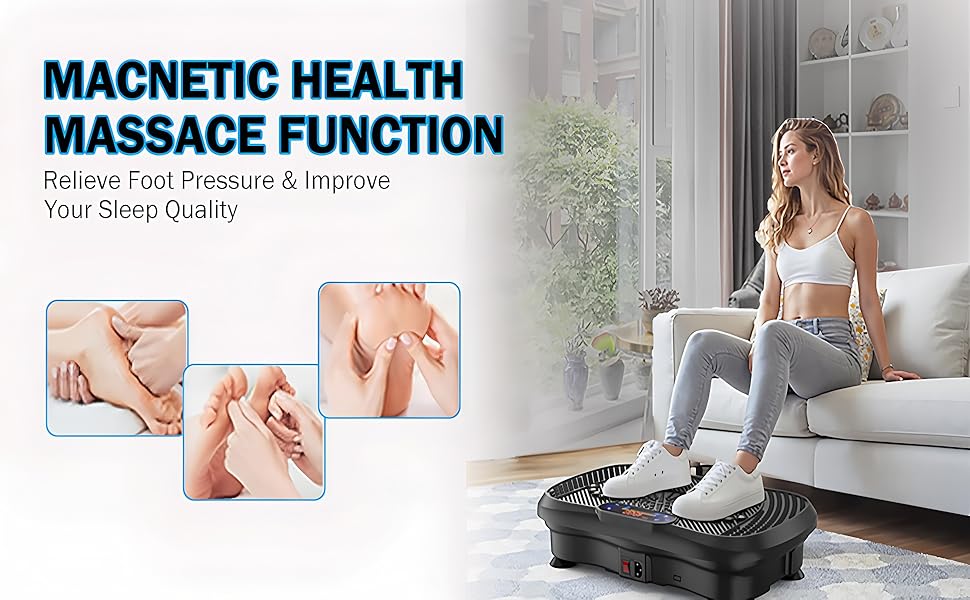 Вібраційна платформа для тренувань, покращена модель 2025 року, для лімфодренажу, 120 швидкостей, вантажопідйомність 204 кг, для чоловіків та жінок