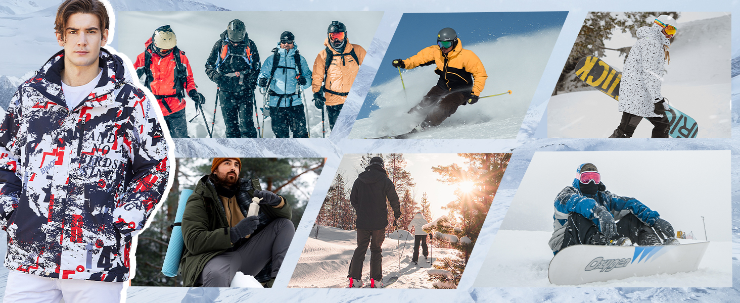 Сніговий костюм чоловічий HOUZONIY, комплект 2-в-1, теплий, вітронепроникний, чорний