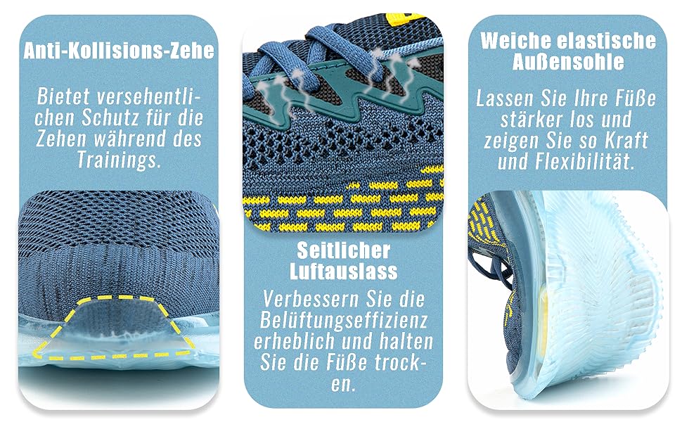 Кросівки чоловічі Hitmars з повітряною подушкою, розмір 39-48, блакитні, 45 EU