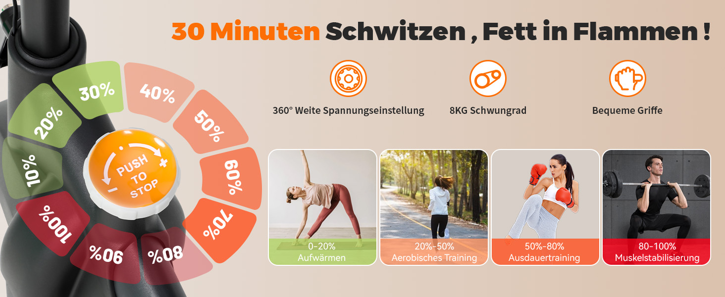 ISE Hometrainer: велотренажер з регульованим магнітним опором, LED-монітором та тримачем для планшета. Макс. вантажність: 130 кг