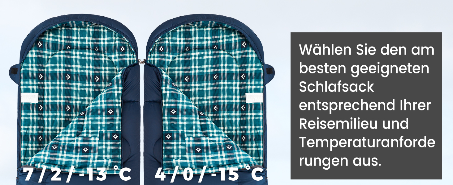 Сплячий мішок KingCamp Flannel для дорослих, 4 сезони, ультралегкий, бавовна, теплий, ковдровий, водонепроникний, для кемпінгу та повсякденного використання, чорний, L, блискавка