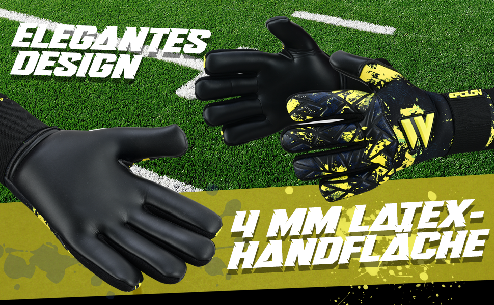 Дитячі та юніорські рукавички воротаря з латексної піни, чорні. Дихаючі та зручні рукавички для хлопчиків та дівчаток.