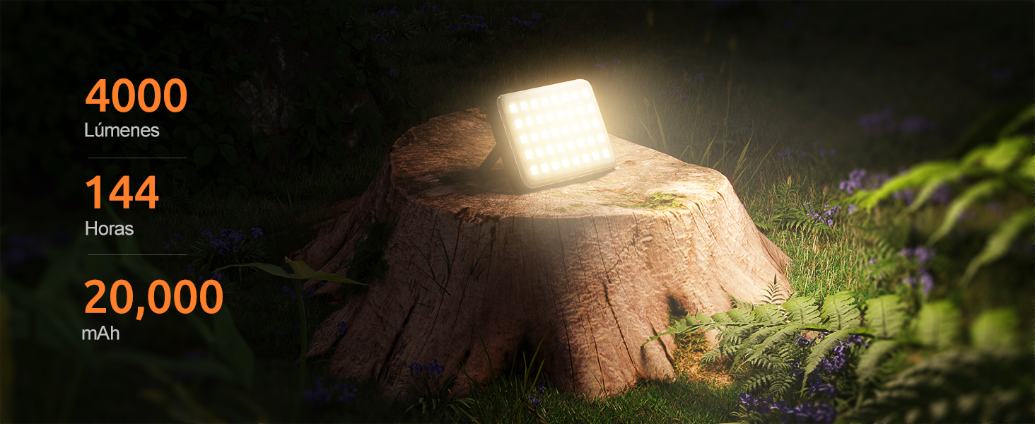 Eventek LED кемпінговий ліхтар 4000LM, 20000mAh Power Bank, USB, до 144 годин, IPX5, 4 режими, для читання, намету, риболовлі, надзвичайних ситуацій