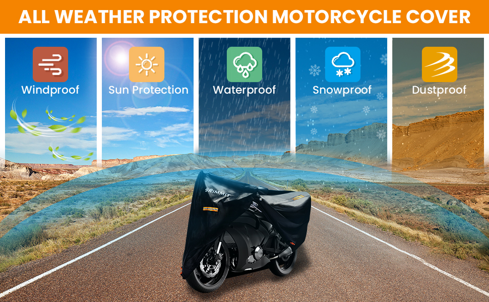 Захисний чохол для мотоцикла Motorrad - водонепроникний, XL (208x95x125 см)