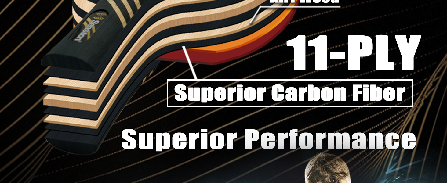 Професійний набір для пінг-понгу Senston з карбоном, набір для гри, контроль та змагання